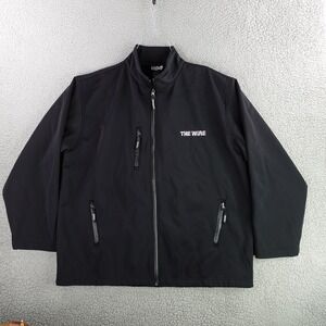 HBO The Wire Softshell Jacket Mens XXL Black 2006 Promo Full Zip Embroidered